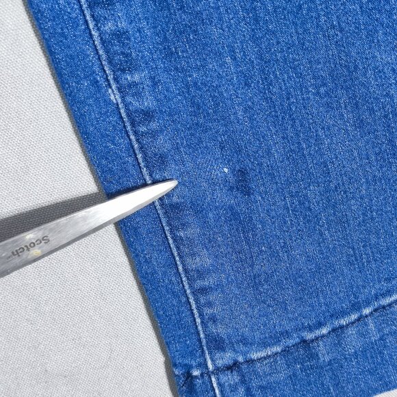 GAP jeans wide leg women's size 30 indigo blue snap button pockets closer - Picture 11 of 16